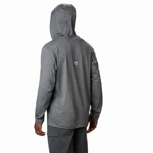 Columbia PFG Slack Tide™ Henley Hoodie Herr MörkGrå (PBQCD2934)